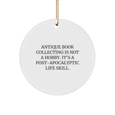 Antique Book Collecting Gifts for Men - 'Funny' Circle Ornament for Christmas - Gifts from Family and Friends - Image 1